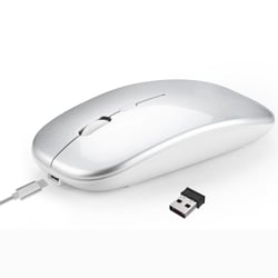 Souris Bluetooth Sans Fil Rechargeable Ultra Fine et Silencieuse