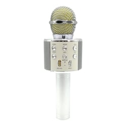 Microphone Android iOs Karaoké Bluetooth 4.2 Haut-Parleur Puissance 5W Argent YONIS