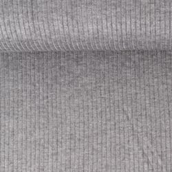 Tissu Maille côtelé pailleté Naëlle uni Gris