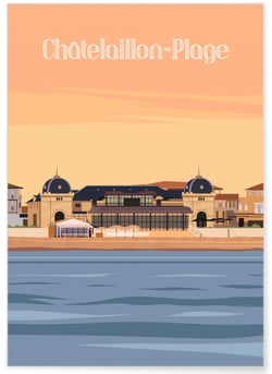 Affiche ville Châtelaillon-Plage | A3 : 29,7x42cm
