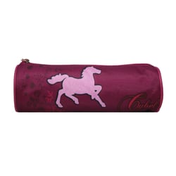 Trousse scolaire ronde Cybel Violette et Rose - BAGTROTTER