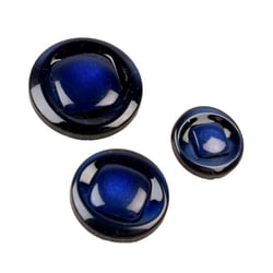 Bouton rond à queue bleu marine