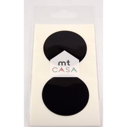 Masking Tape - Masking Tape MT Casa Seal Sticker rond en washi noir - black