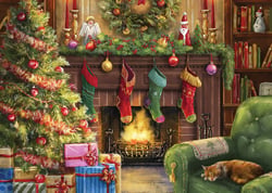 Puzzle 500 pièces - Cozy Christmas Evening - Bluebird Puzzle