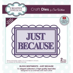 Matrices de découpe - Just because - 2 dies - Creative Expressions