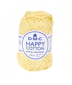 Pelote de 20Gr - coton spécial Amigurumi HAPPY COTTON - PPSC - Oeko Tex- Dmc 787 Jaune