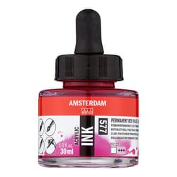 Flacon encre acrylique Acrylic Ink Amsterdam 30ml violet rouge