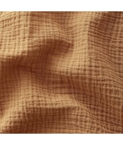 Tissu Double Gaze de coton gaufrée de 130 CM de largeur Marron (CAMEL) vendu par 50 cm