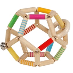 Hochet balle flexible rayée - Goki