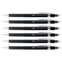 Porte-mine rechargeable BIC CRITERIUM - Corps plastique noir - Mine HB 0,5 mm - Lot de 6
