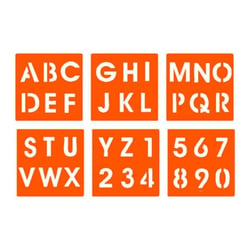 LOT 6 POCHOIRS ALPHABET ET CHIFFRES
