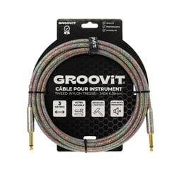 CABLE JACK 6.35 D/D - 3M - NYLON TRESSÉ DISCO - GROOVIT®