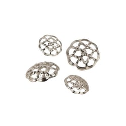 Lot de 3 boutons boutons ajourés argent