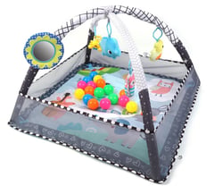 Tapis éducatif 2-en-1 TinyMini Parc avec balles