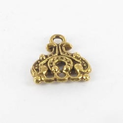 MégaCréa - Breloque pendentif Diviseur orné 14mm Doré (10 pièces)
