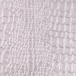 Tissu Simili cuir Croco Argent