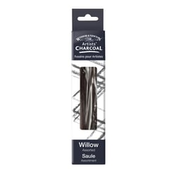 Fusains - Noir - Assortiment fin moyen épais - Boîte de 12 fusains - Winsor et Newton