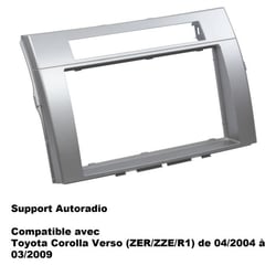Support autoradio ADNAUTO Toyota Corolla verso - Double-Din CD Bluetooth - Gris