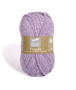 Pelote de laine et coton à tricoter TRIADE - Cheval Blanc 041 Violet