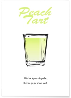 Affiche Shooter Peach Tart | A3 : 29,7x42cm