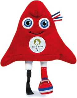 Peluche Mascotte Jo Paralympique 25cm - Doudou Et Compagnie
