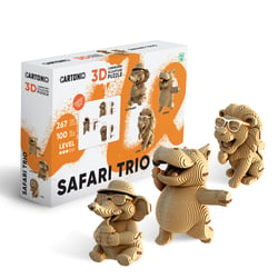 Cartonic® Sculpture-Puzzle 3D carton - Trio Safari