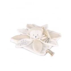 Doudou plat pétales Ours Blanc - 25 cm - Collection Anniversaire - Doudou et Compagnie
