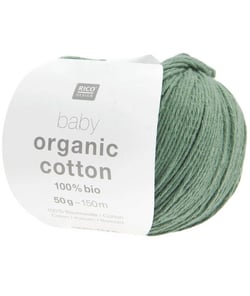 Pelote de coton Baby organic cotton - 100% BIO - Rico Design 12 Vert Sapin