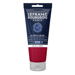 Peinture Acrylique en tube rouge carmin 80ml Lefranc & Bourgeois