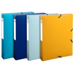 Boîte de classement polypropylène recyclé BeeBlue dos 40mm - A4 - Couleurs assorties - x 8 - Exacompta