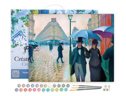 Peinture par Numéro Figured'Art avec Cadre - Rue de Paris, temps de pluie - G. Caillebotte - Numéro d'Art - 40x50cm toile tendue sur châssis