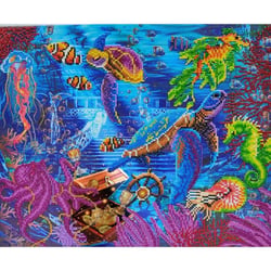 Kit tableau broderie diamant 40x50cm Sous l'Océan