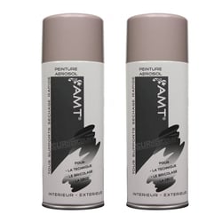 Lot de 2 sprays de peinture - taupe - Amt