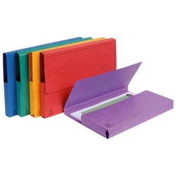 Paquet de 5 chemises poche carte lustrée 265g/m2 - 24,5x32,5cm - Couleurs assorties - x 10 - Exacompta