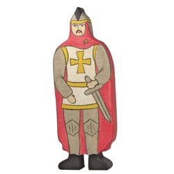Figurine Chevalier avec manteau rouge - Holztiger