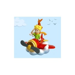 Le Petit Prince - Figurine Le Petit Prince et le renard en avion 7 cm - Plastoy