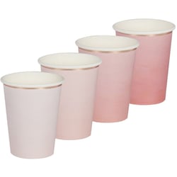 8 Gobelets Rose Ombré/Rose Gold