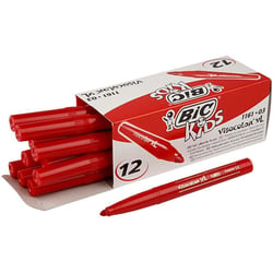 Feutres de coloriage pointe moyenne - BIC - Rouge - Visacolor 1161