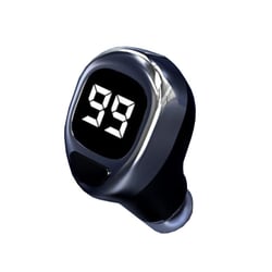Ecouteurs Bluetooth Mini Invisibles Affichage Digital Autonomie Longue IPX5 Noir YONIS