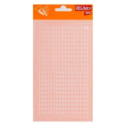Chiffres Transfert Blanc 4mm