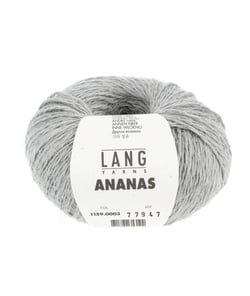 Pelote à tricoter ANANAS – Lang Yarns - Fil durable en lyocell et fibres d’ananas 03 Gris
