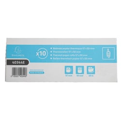 Bobine pour tickets de carte bancaire 57x50mm - 28m - 1 pli thermique 55g/m2. - Blanc - x 60 - Exacompta