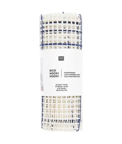 Toile pour Point Noué Hooki Hooki - 15 trous/10 cm - 48,5 x 48,5 cm - Rico Design Ecru