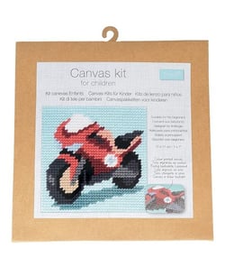Kits Canevas enfant - 17 x 17 cm -Trimits Moto