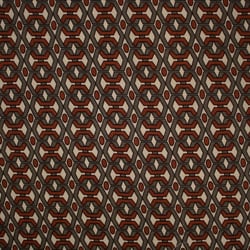Tissu Viscose Twill Graphic Brown sur fond Beige sable