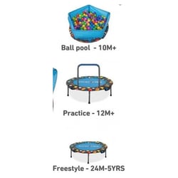 Centre d'Activités Trampoline 3 en 1 Bleu pour Enfants - Smartrike