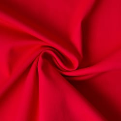 Tissu Coton Sergé légèrement extensible uni Rouge