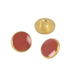 Lot de 6 boutons métal laqué rouille 11mm