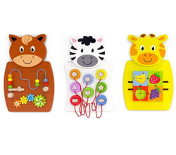 3 Panneaux d'activités muraux - Viga Toys