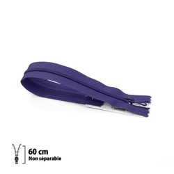 Fermeture éclair 60 cm Nylon 4mm